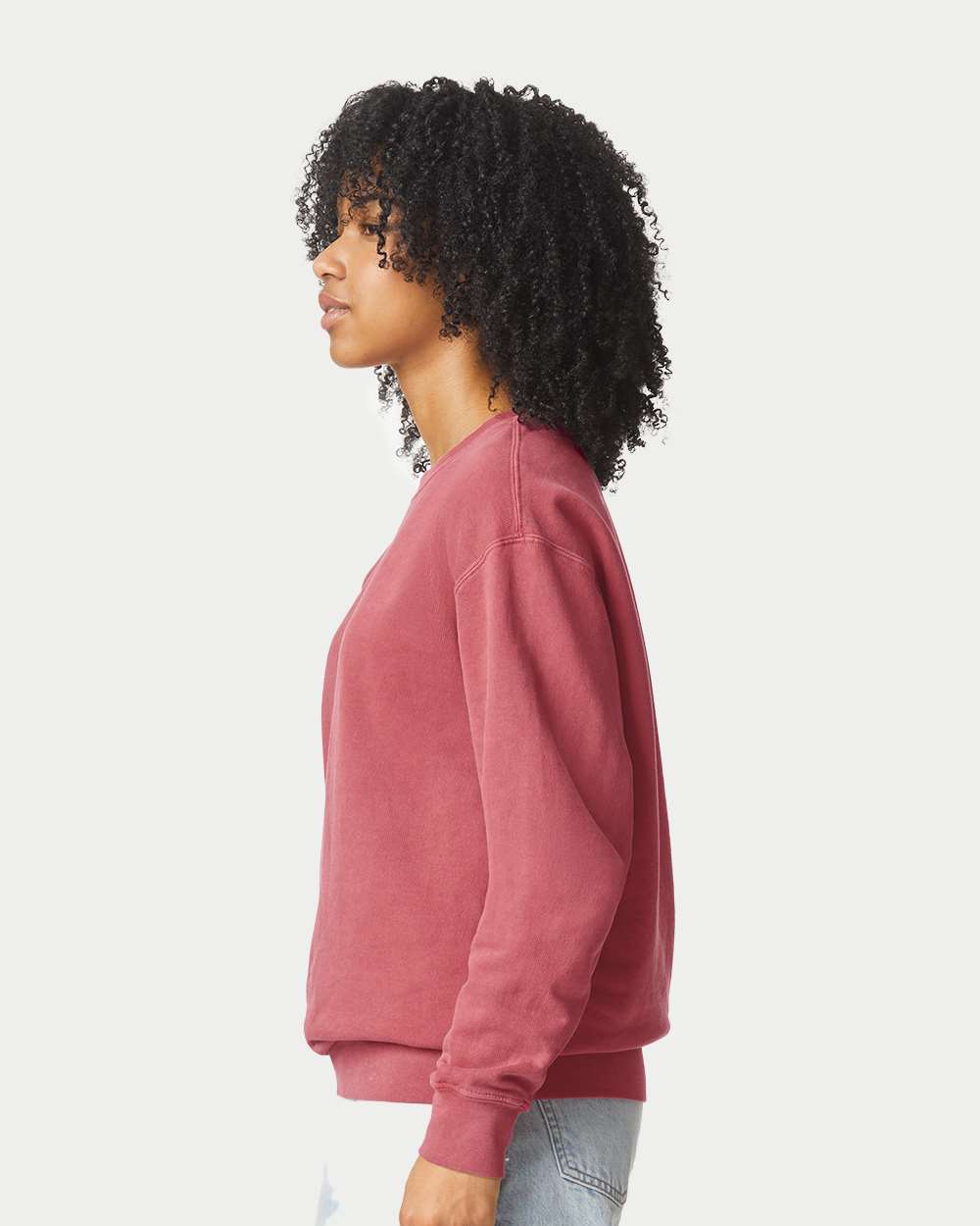 Unisex Garment-Dyed Lightweight Fleece Crewneck Sweatshirt