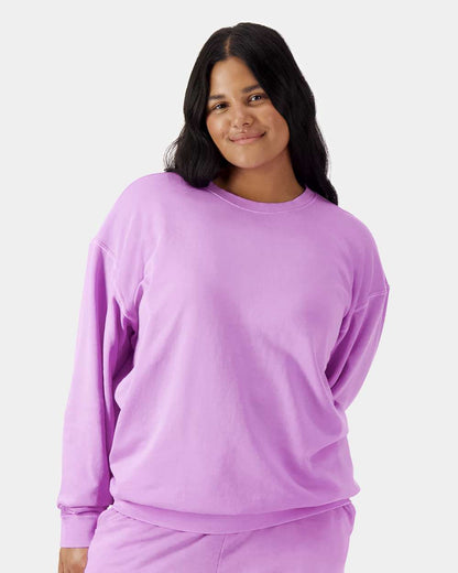 Unisex Garment-Dyed Lightweight Fleece Crewneck Sweatshirt