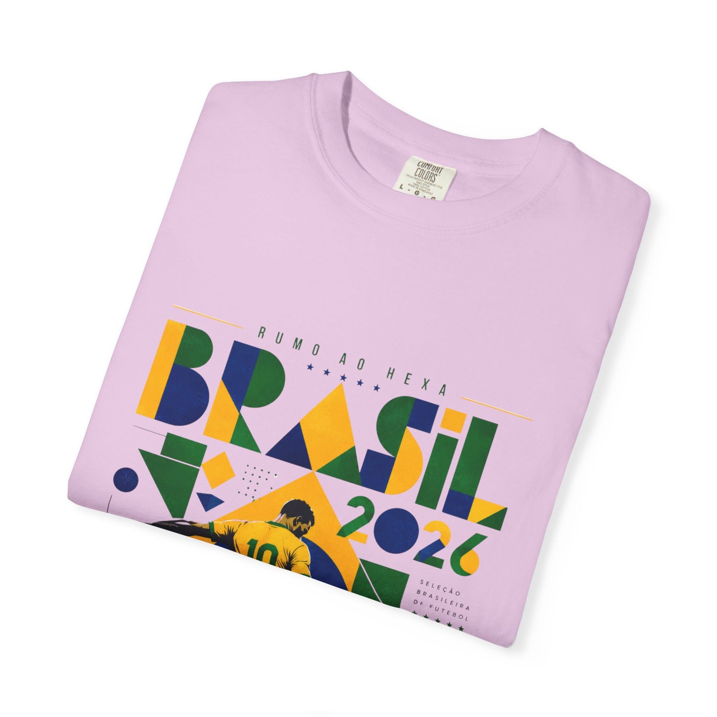 Brazil Rumo Ao Hexa World Cup 2026 T-Shirt PNG | Brasil 10 Geometric Soccer Graphic Tee | Copa Do Mundo Fan Gift