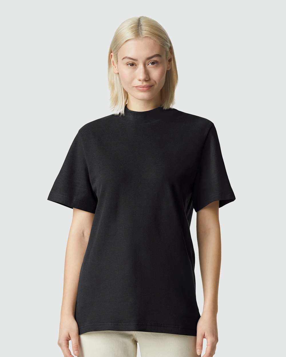 Unisex Pique Mockneck Tee