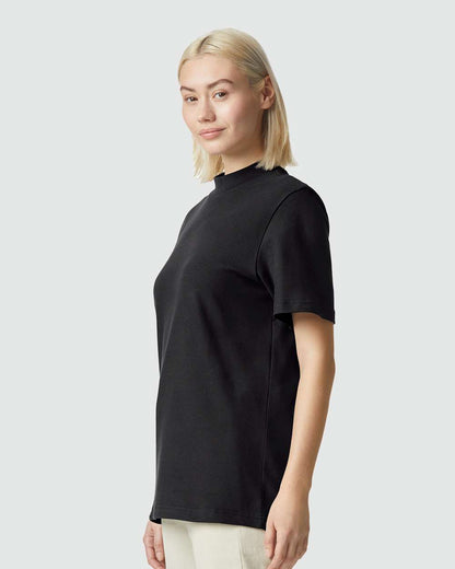 Unisex Pique Mockneck Tee