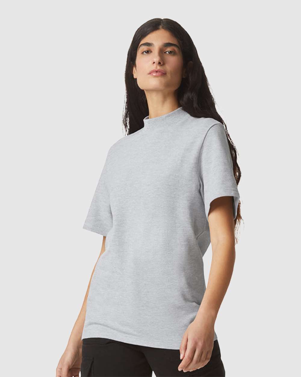 Unisex Pique Mockneck Tee