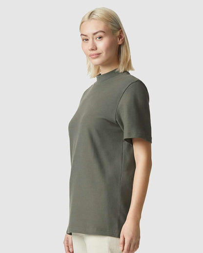 Unisex Pique Mockneck Tee