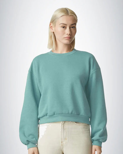 American Apparel RF494 ReFlex Women Fleece Crewneck Sweatshirt