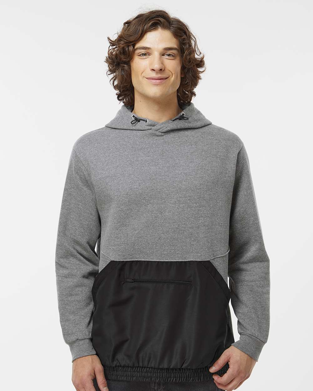 Unisex Mixed Media Hooded Sweatshirt