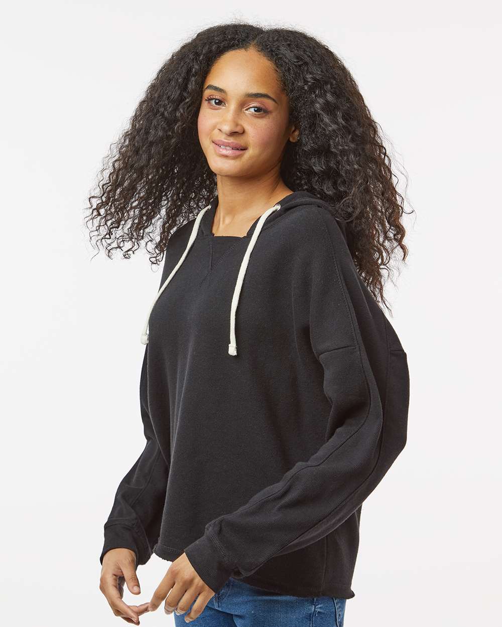 Women's Angel Fleece Crop Hooded Sweatshirt