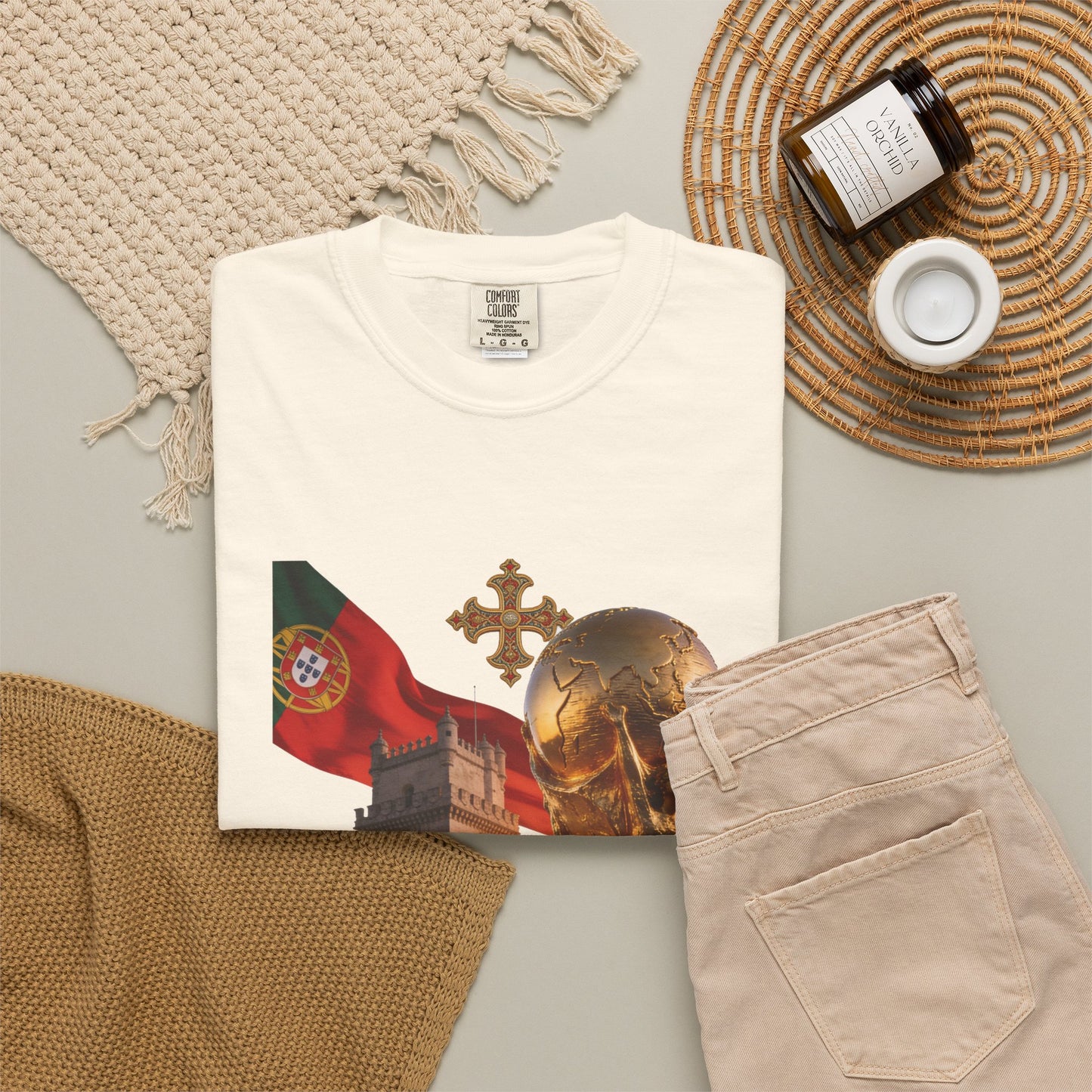 Portugal Football 'Torre de Belém' Majestic Trophy | Premium Graphic Tee