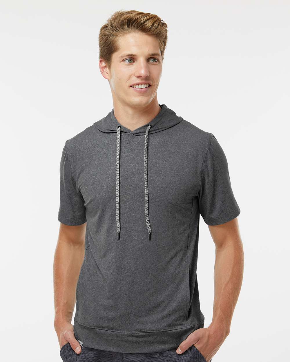 Men's Eco ReviveÂ™ Ventura Soft Knit Short Sleeve Hooded Sweatshirt