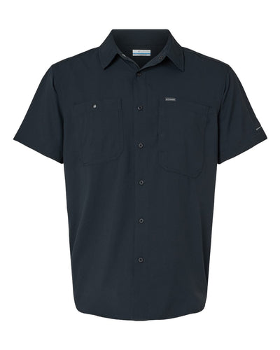 Columbia Mens Silver Ridge Utility Lite Short Sleeve Hiking Shirt, Black, X-Large