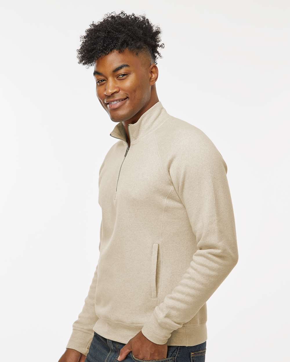 Men's Triblend Quarter-Zip Sweatshirt
