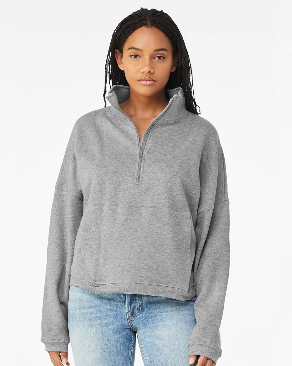 WomenÂ’s Sponge Fleece Half Zip Pullover