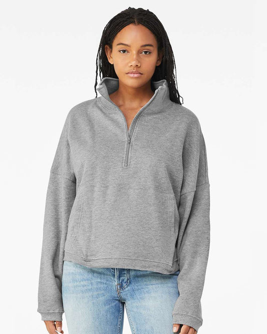 WomenÂ’s Sponge Fleece Half Zip Pullover