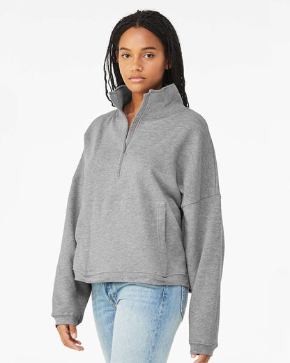 WomenÂ’s Sponge Fleece Half Zip Pullover
