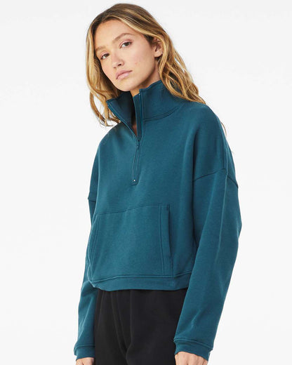 WomenÂ’s Sponge Fleece Half Zip Pullover