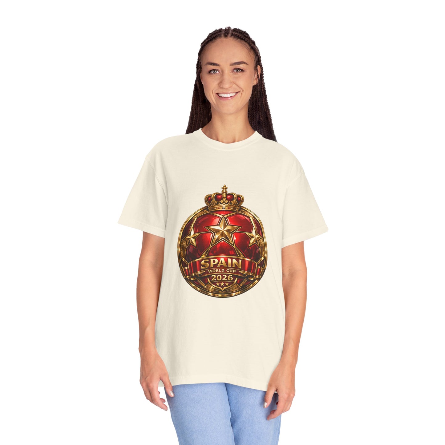 Spain Football World Cup 2026 'Estrella de Campeón' Round Medallion | Premium Graphic Tee