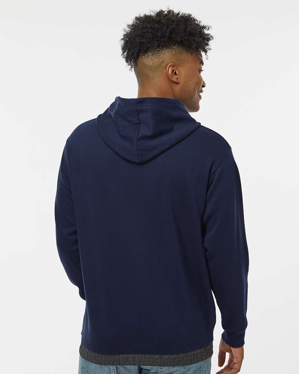 Unisex Mixed Media Hooded Sweatshirt