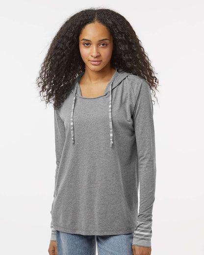 Women's Heathered Jersey Hooded Tunic