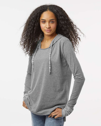 Women's Heathered Jersey Hooded Tunic