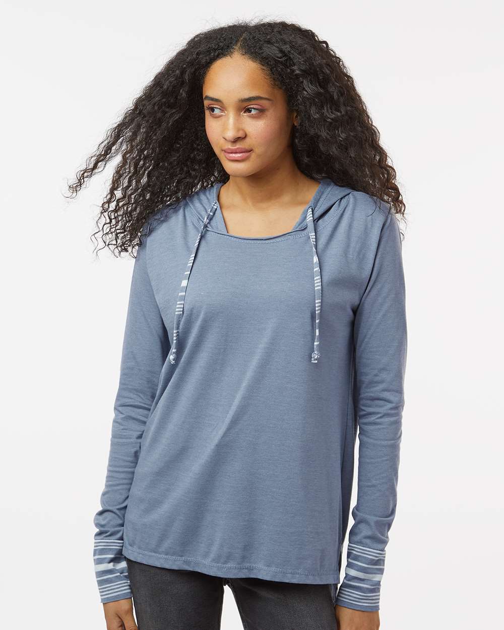 Women's Heathered Jersey Hooded Tunic