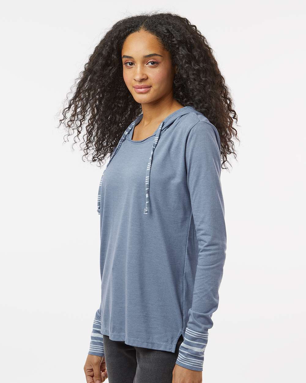 Women's Heathered Jersey Hooded Tunic