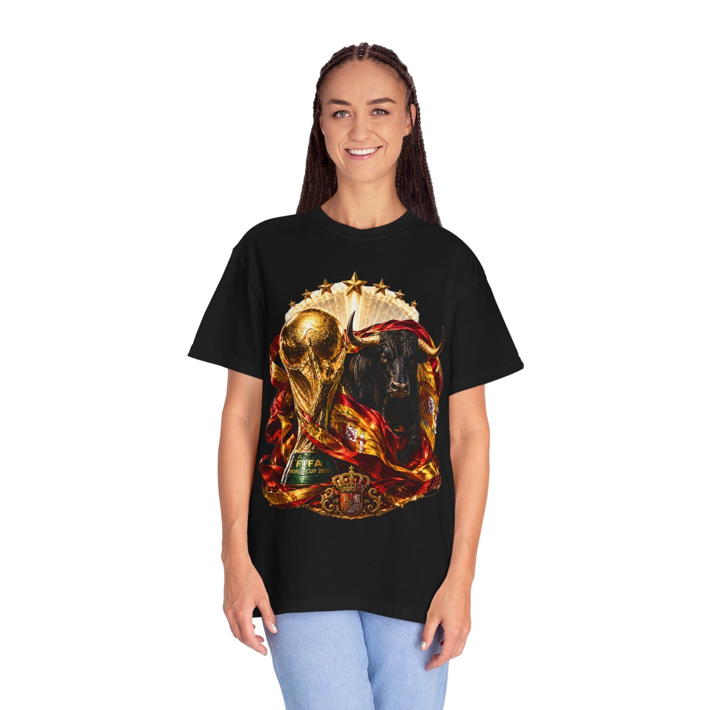 Spain Football World Cup 2026 'Furia del Toro' Champion Trophy | Premium Graphic Tee