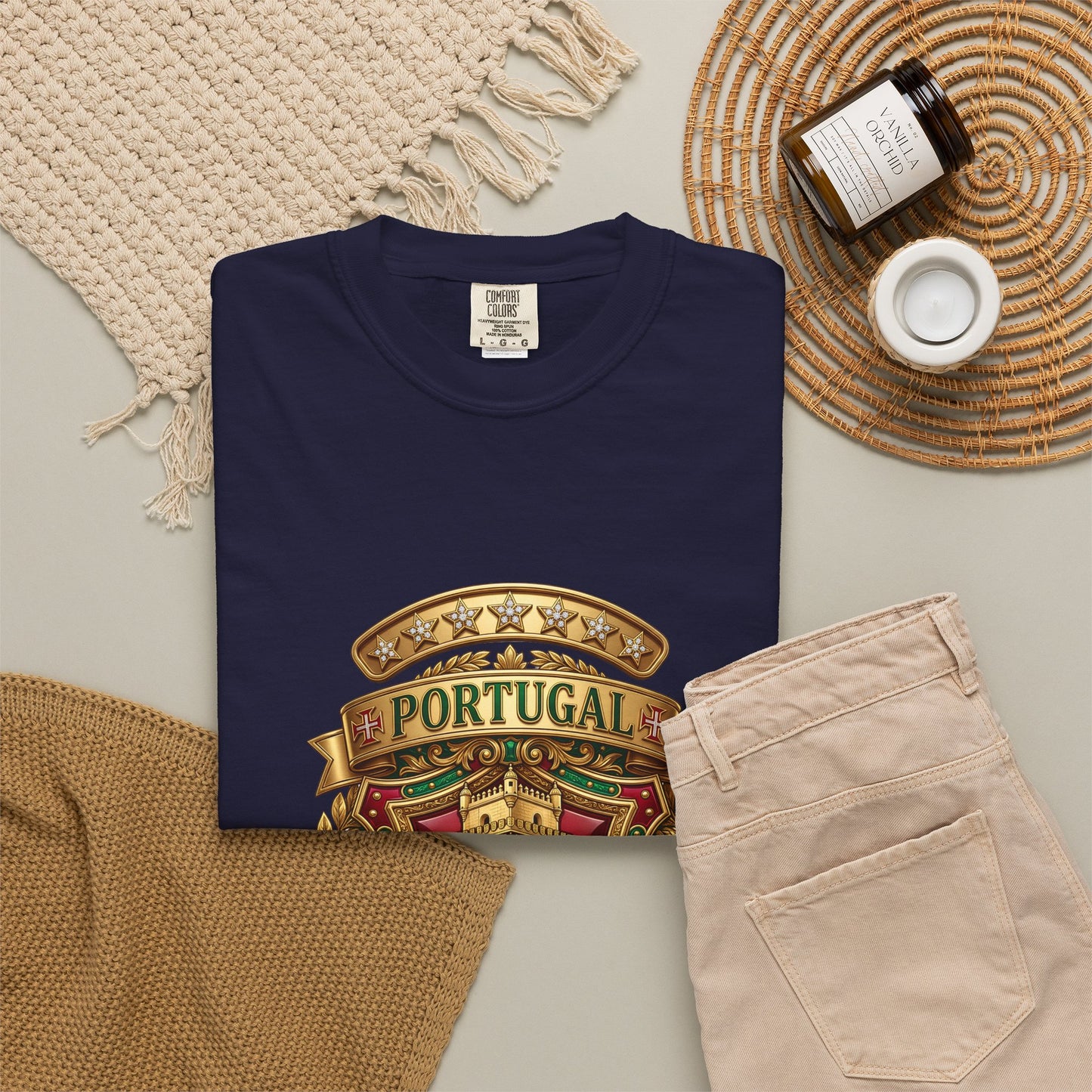 Portugal Football 'Torre de Belém' Heritage Shield | Premium Graphic Tee