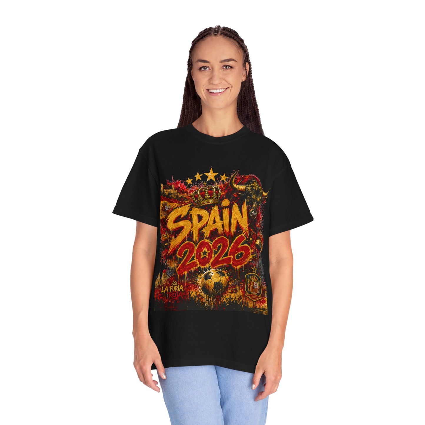 Spain Football World Cup 2026 'Fúria de Ouro' Graffiti Championship | Premium Graphic Tee