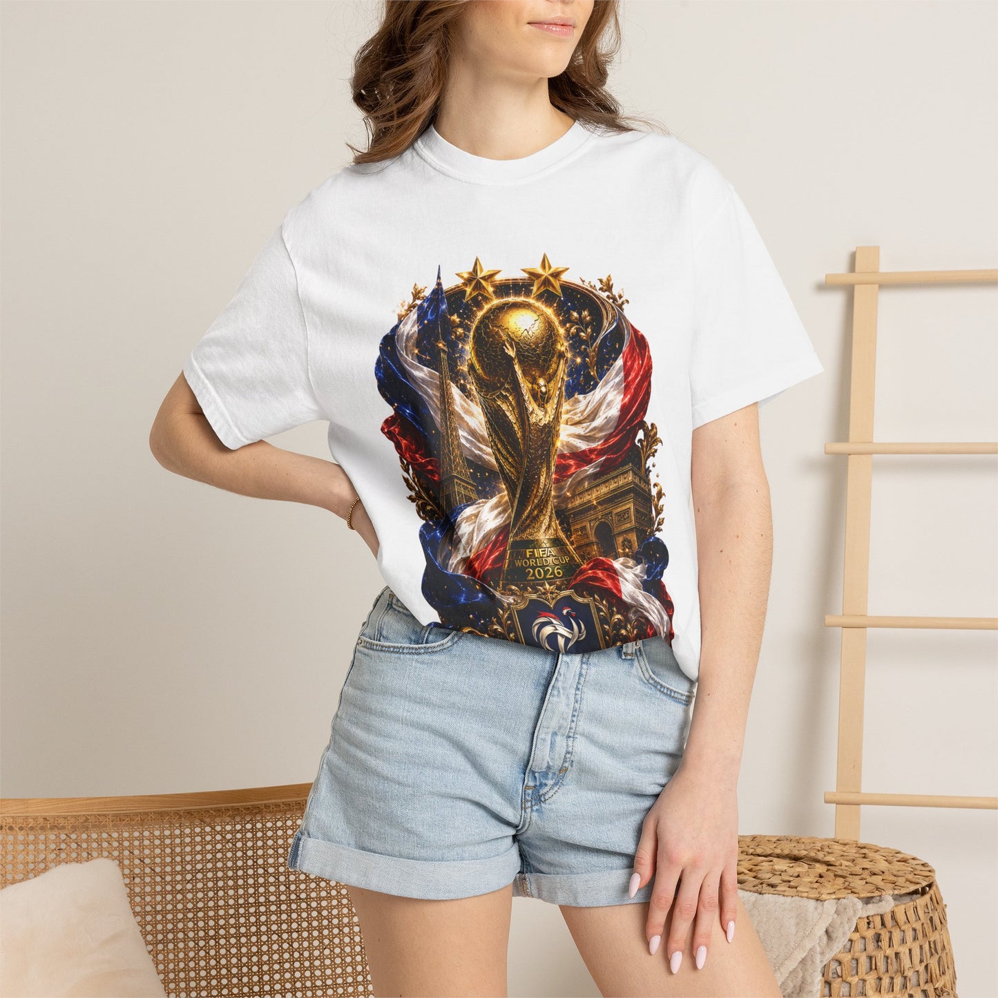 France World Cup 2026 Sovereign Trophy & Landmark Shield | Premium Graphic Tee