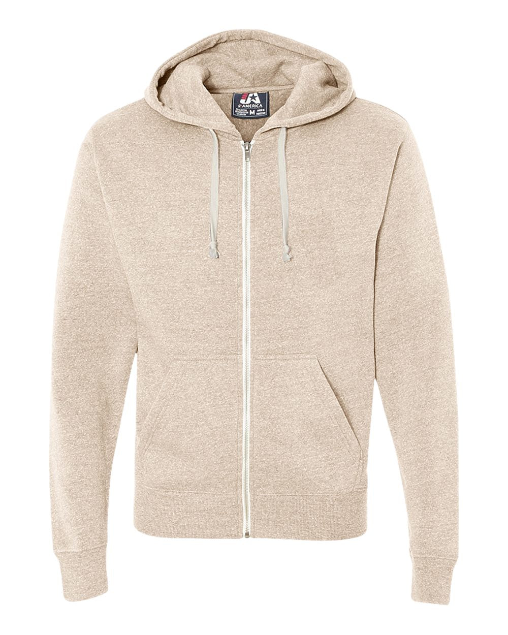 J. America 8872 Triblend Full-Zip Hooded Sweatshirt