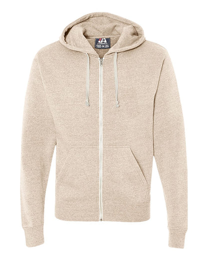 J. America 8872 Triblend Full-Zip Hooded Sweatshirt