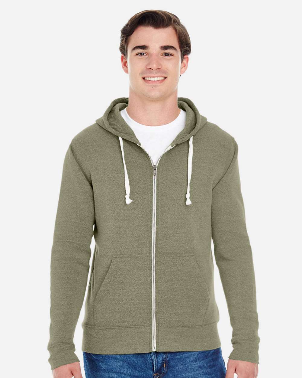Men's Triblend Full-Zip Hooded Sweatshirt