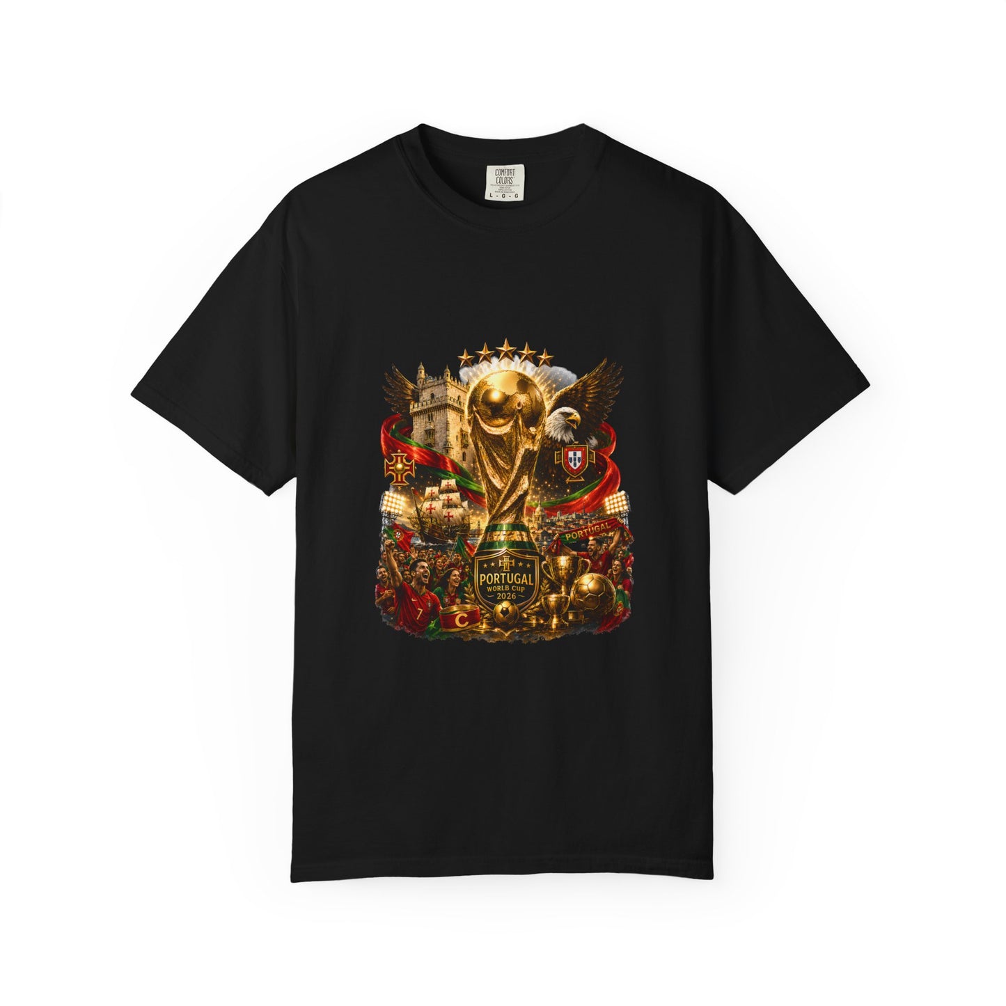 Portugal Football World Cup 2026 'Nação de Campeões' Epic Collage | Premium Graphic Tee