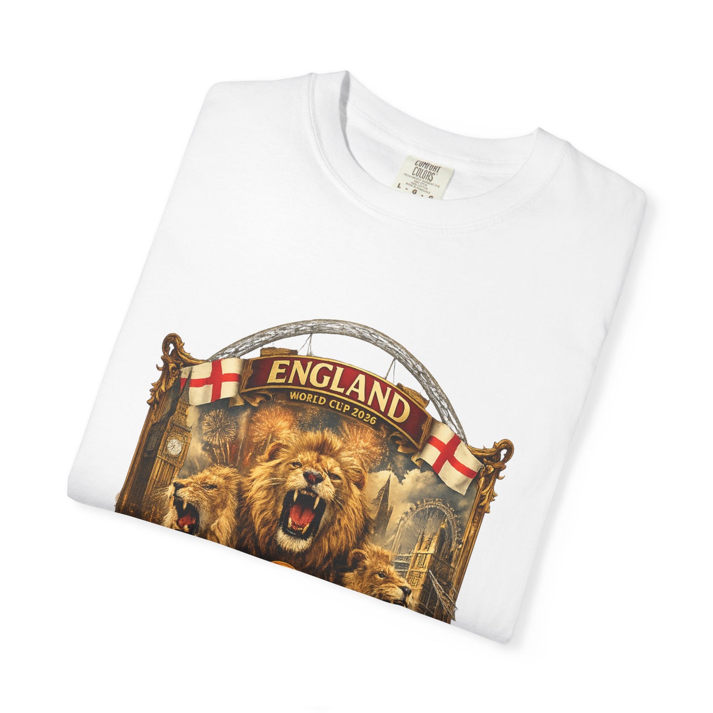 England World Cup 2026 London Celebration – Three Lions | Premium Graphic Tee