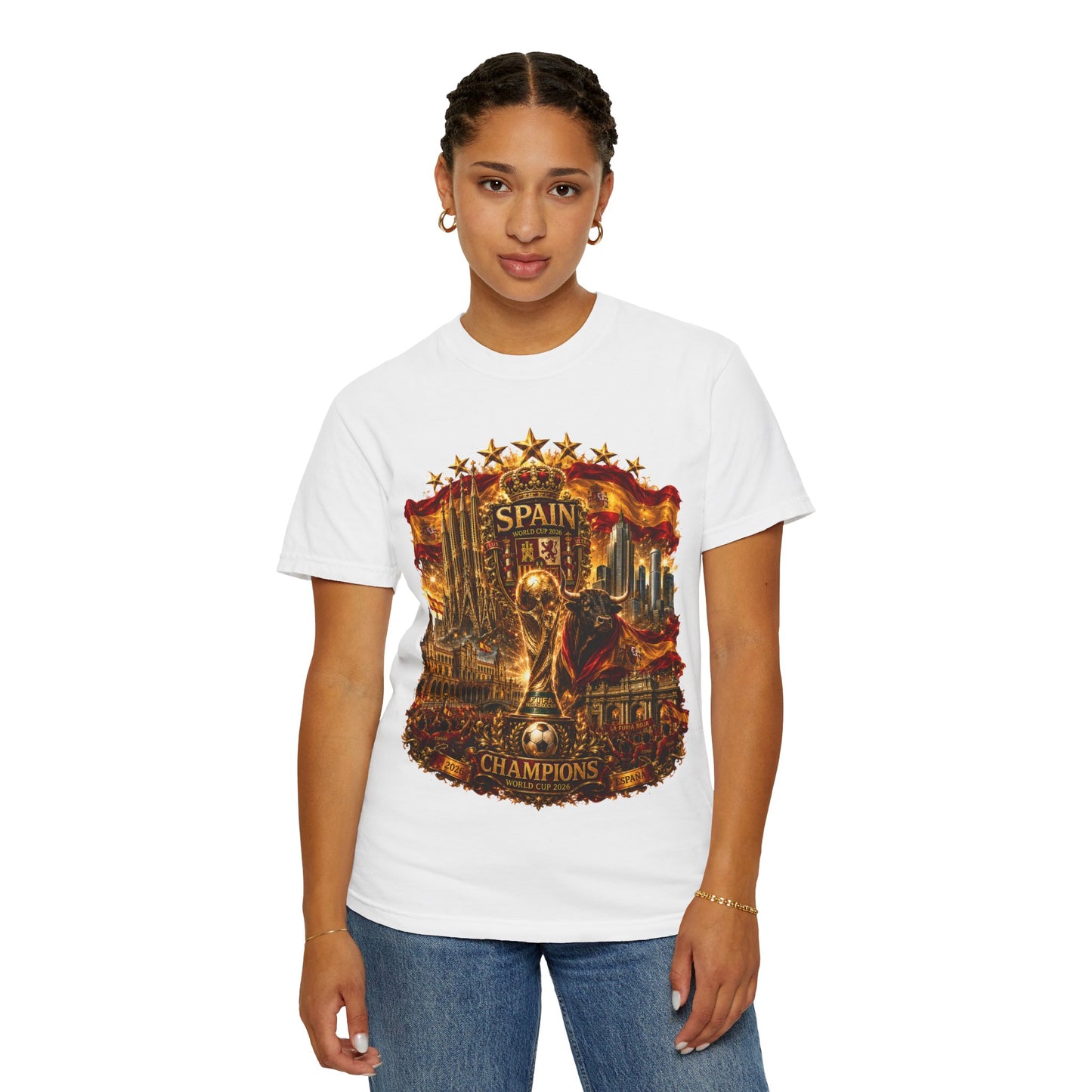 Spain Football World Cup 2026 'Reino de Campeões' Ultimate Collage | Premium Graphic Tee