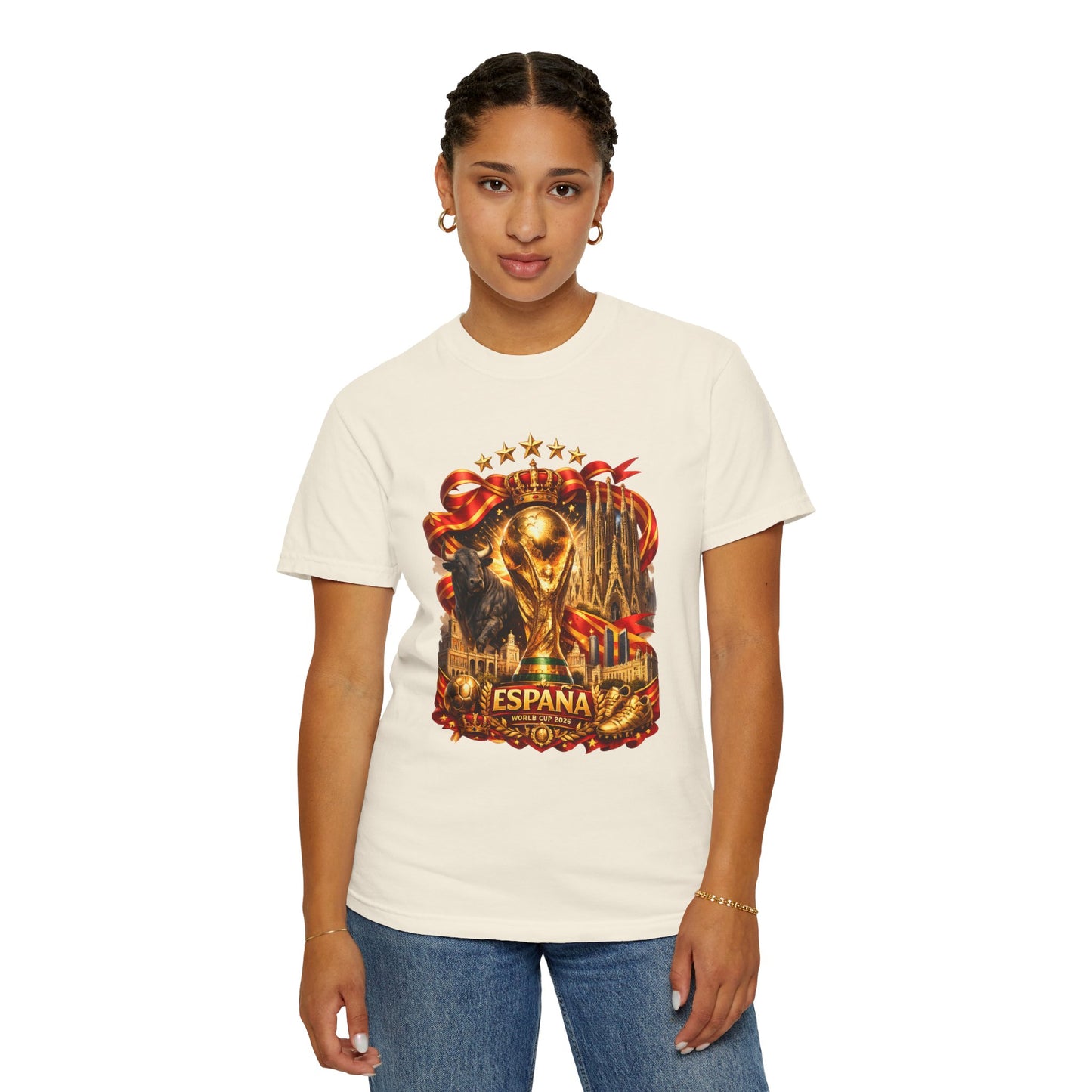 Spain Football World Cup 2026 'Reino Dorado' Iconic Elements | Premium Graphic Tee