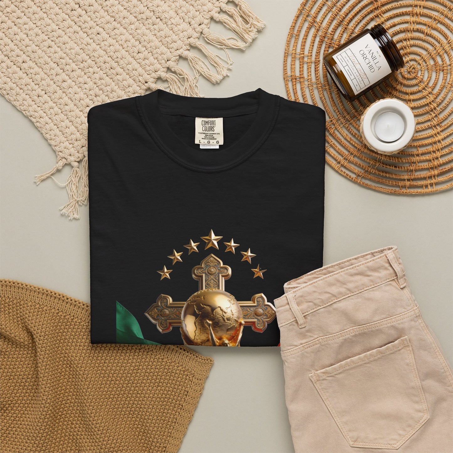 Portugal Football 'Cruz Sagrada' Majestic Trophy | Premium Graphic Tee