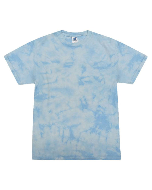 Colortone Crystal Wash Tie Dye T-Shirt for Men and Women, Crystal Carolina Blue, Small
