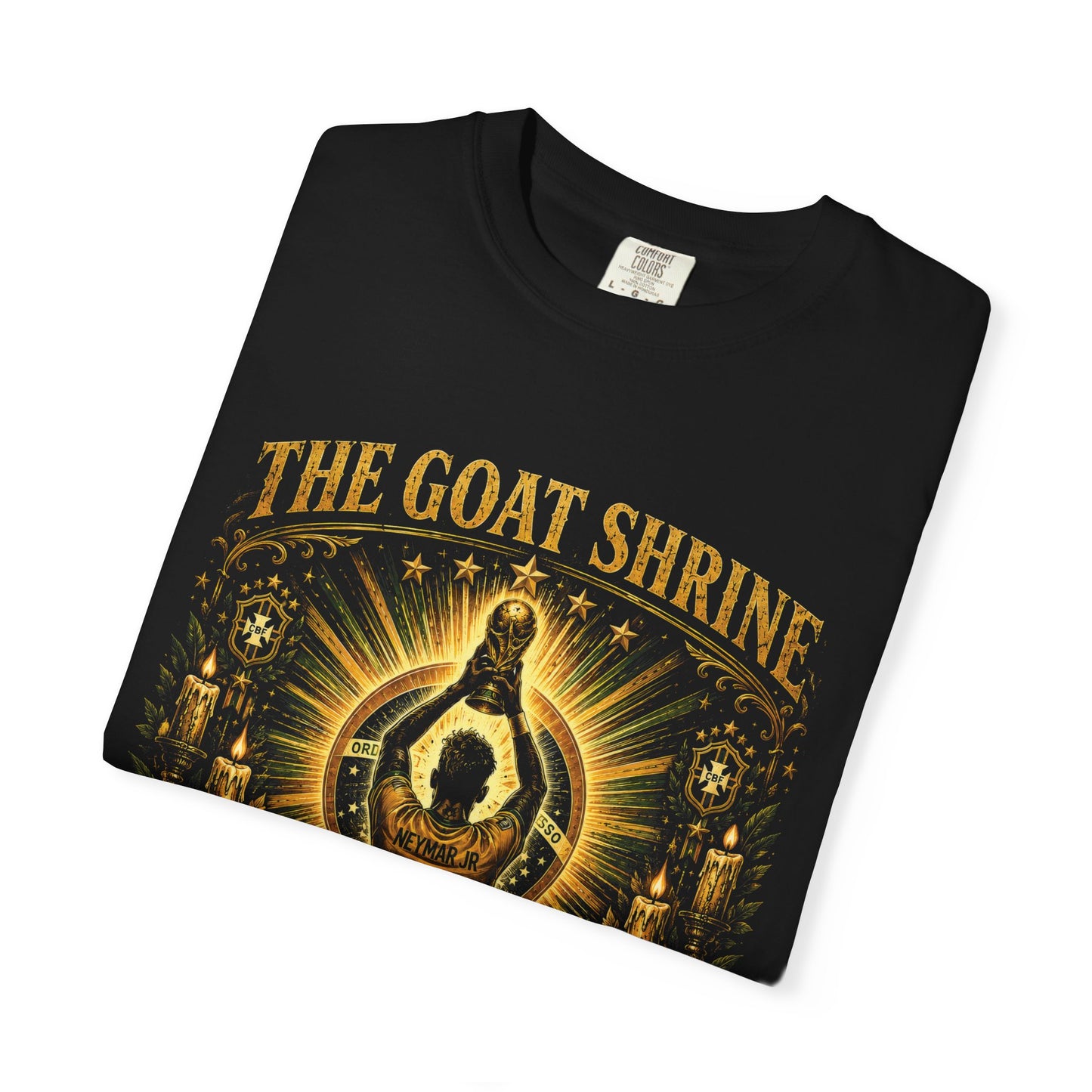 Neymar Jr O Príncipe Goat Shrine PNG | Brazil Number 10 Joga Bonito Soccer Graphic Design File | Brazil Immortal Shirt