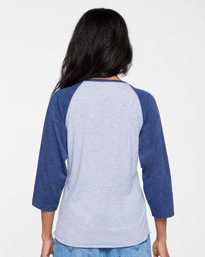 Women's Baseball Fine Jersey Three-Quarter Sleeve Tee