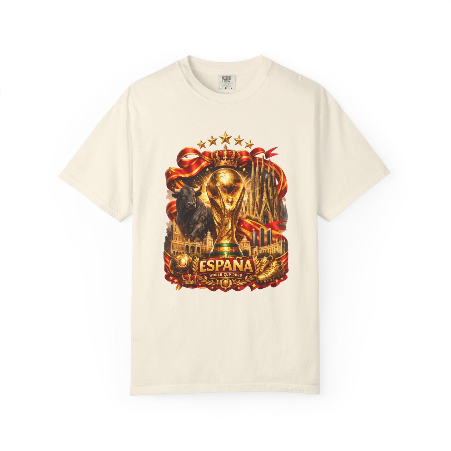 Spain Football World Cup 2026 'Reino Dorado' Iconic Elements | Premium Graphic Tee