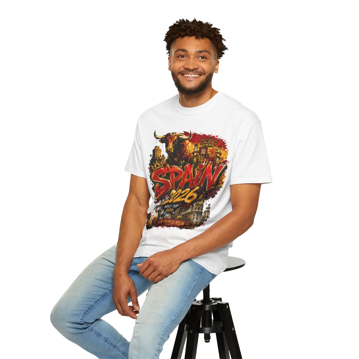 Spain Football World Cup 2026 'Furia Urbana' Graffiti Collage | Premium Graphic Tee