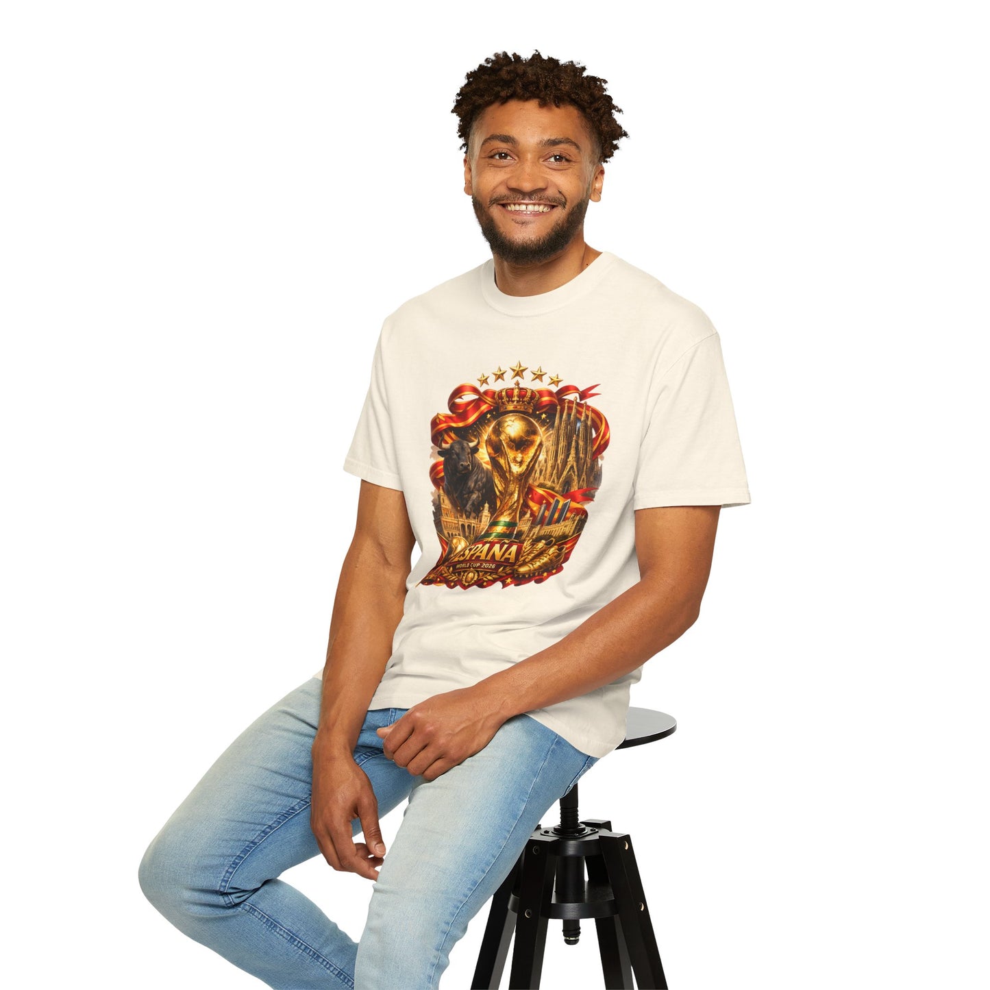 Spain Football World Cup 2026 'Reino Dorado' Iconic Elements | Premium Graphic Tee