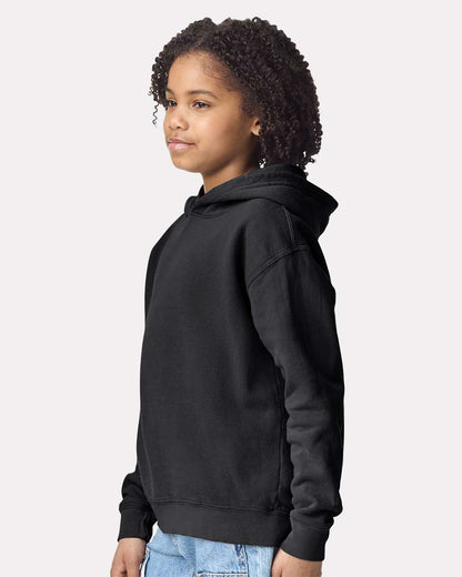 Youth Garment-Dyed Lightweight Fleece Hooded Sweatshirt