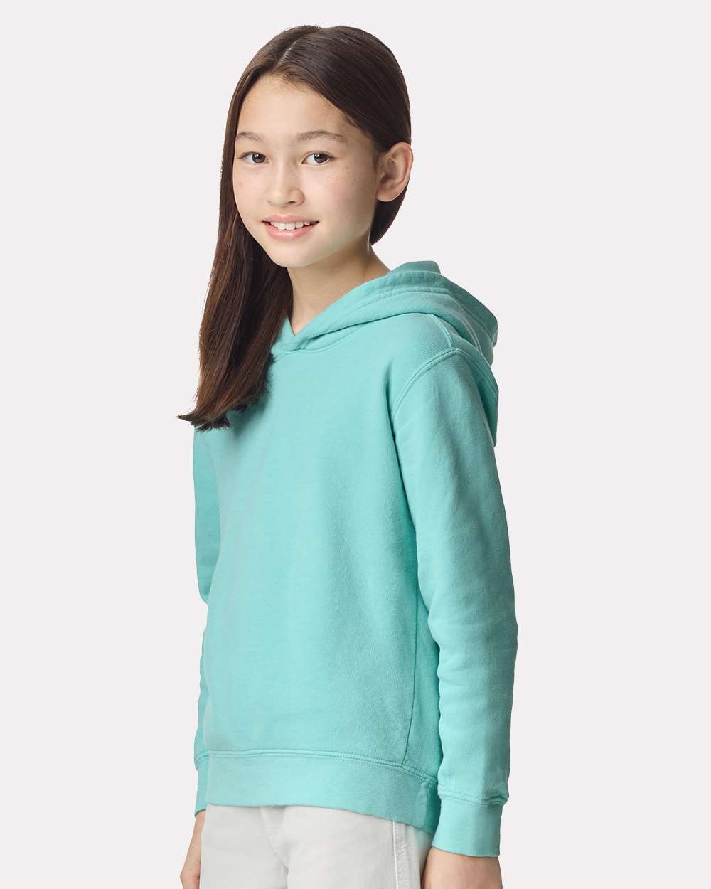 Youth Garment-Dyed Lightweight Fleece Hooded Sweatshirt
