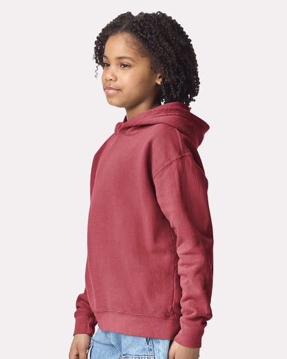 Youth Garment-Dyed Lightweight Fleece Hooded Sweatshirt