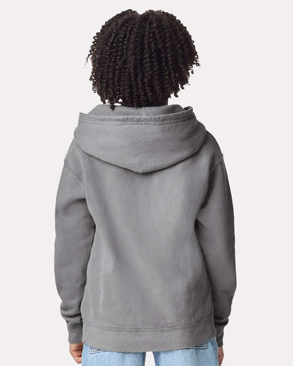 Youth Garment-Dyed Lightweight Fleece Hooded Sweatshirt