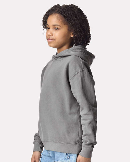 Youth Garment-Dyed Lightweight Fleece Hooded Sweatshirt