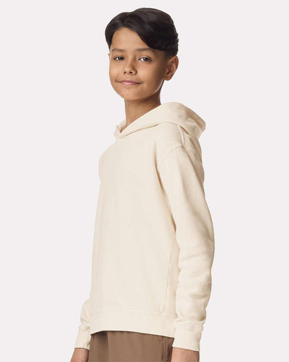 Youth Garment-Dyed Lightweight Fleece Hooded Sweatshirt