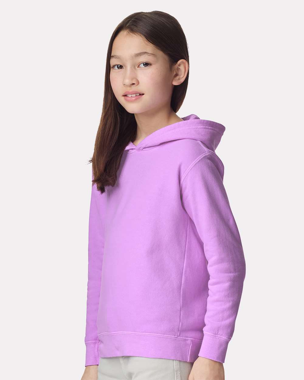 Youth Garment-Dyed Lightweight Fleece Hooded Sweatshirt