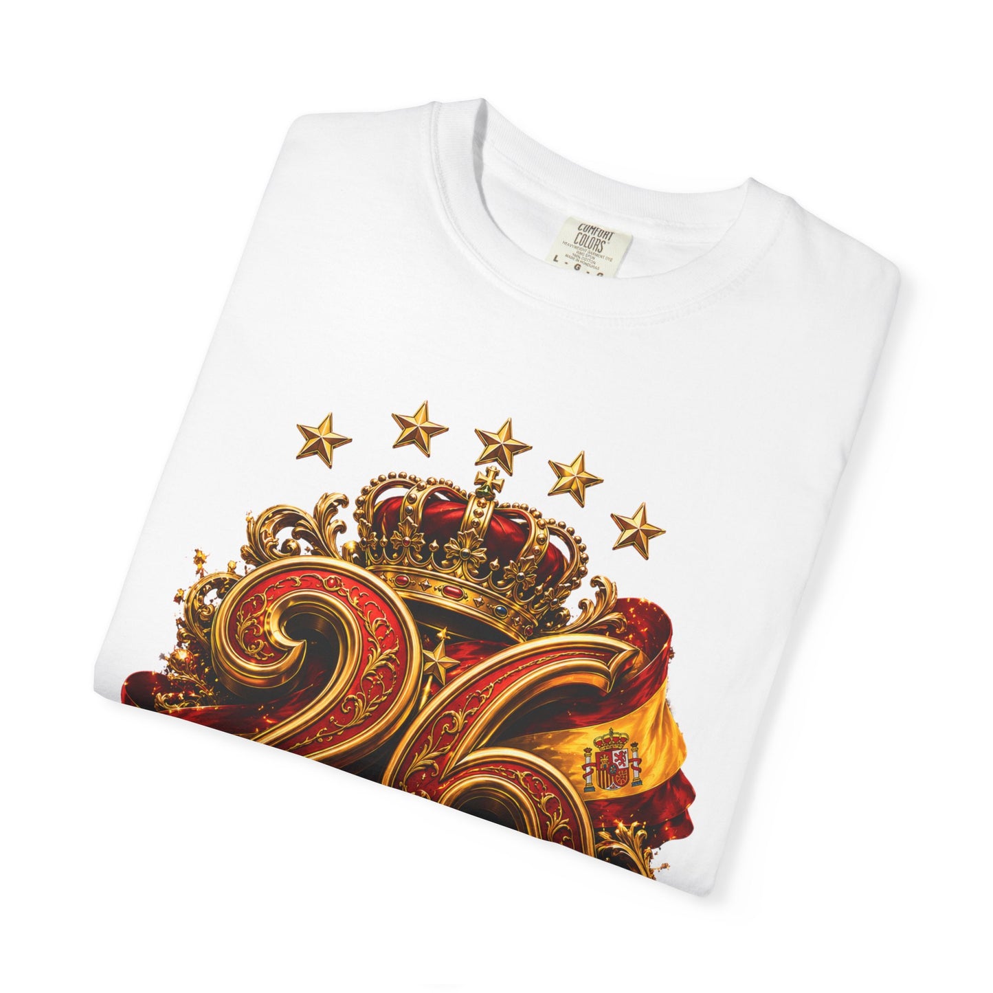 Spain Football World Cup 2026 'Ano de Ouro' Imperial Typography Crest | Premium Graphic Tee